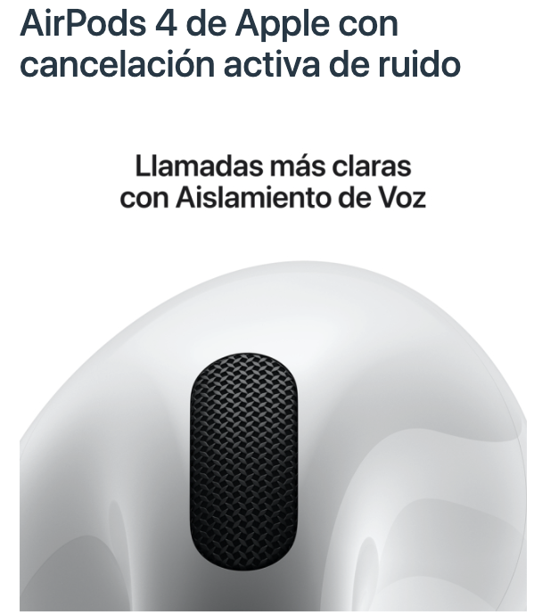 Apple AirPods 4 original con cancelación activa de ruido Mayor enfoque, menor distracciones