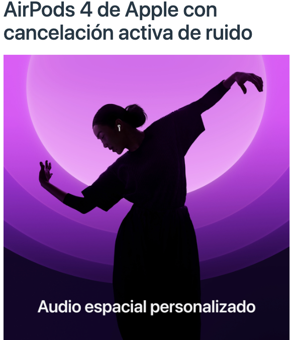 Apple AirPods 4 original con cancelación activa de ruido Mayor enfoque, menor distracciones