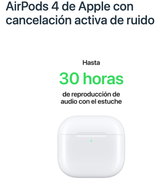Apple AirPods 4 original con cancelación activa de ruido Mayor enfoque, menor distracciones