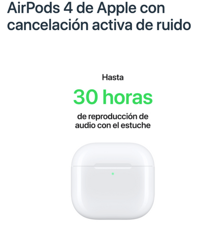 Apple AirPods 4 original con cancelación activa de ruido Mayor enfoque, menor distracciones