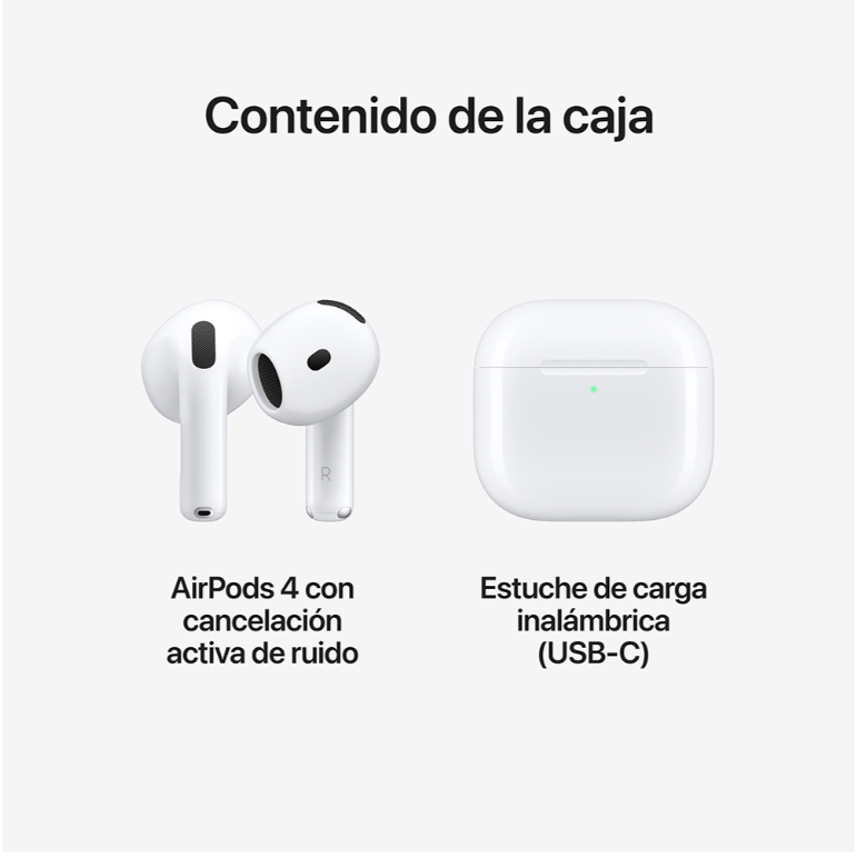 Apple AirPods 4 original con cancelación activa de ruido Mayor enfoque, menor distracciones