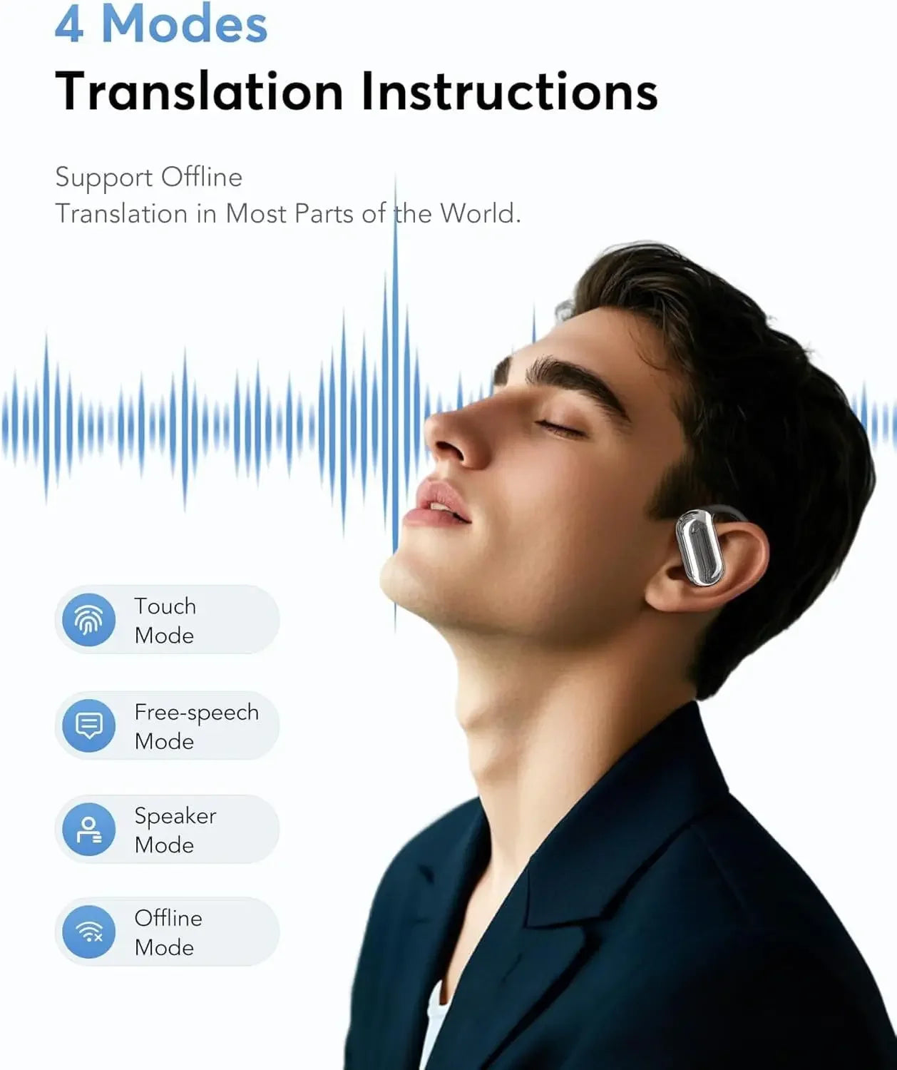 Auriculares UYUXIO con traductor en tiempo real con iA escucha y entiende el mundo sin barreras