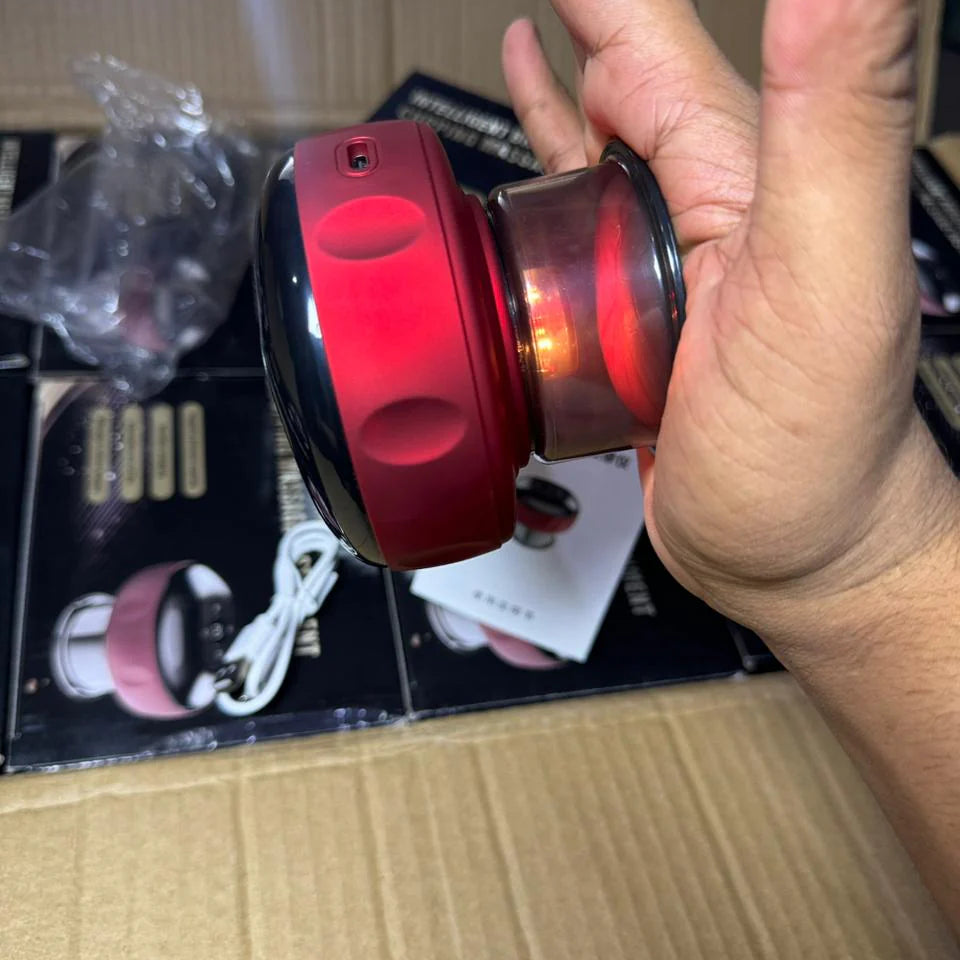 Ventosa  con luz  infrarroja, alivio del dolor y recuperación muscular.